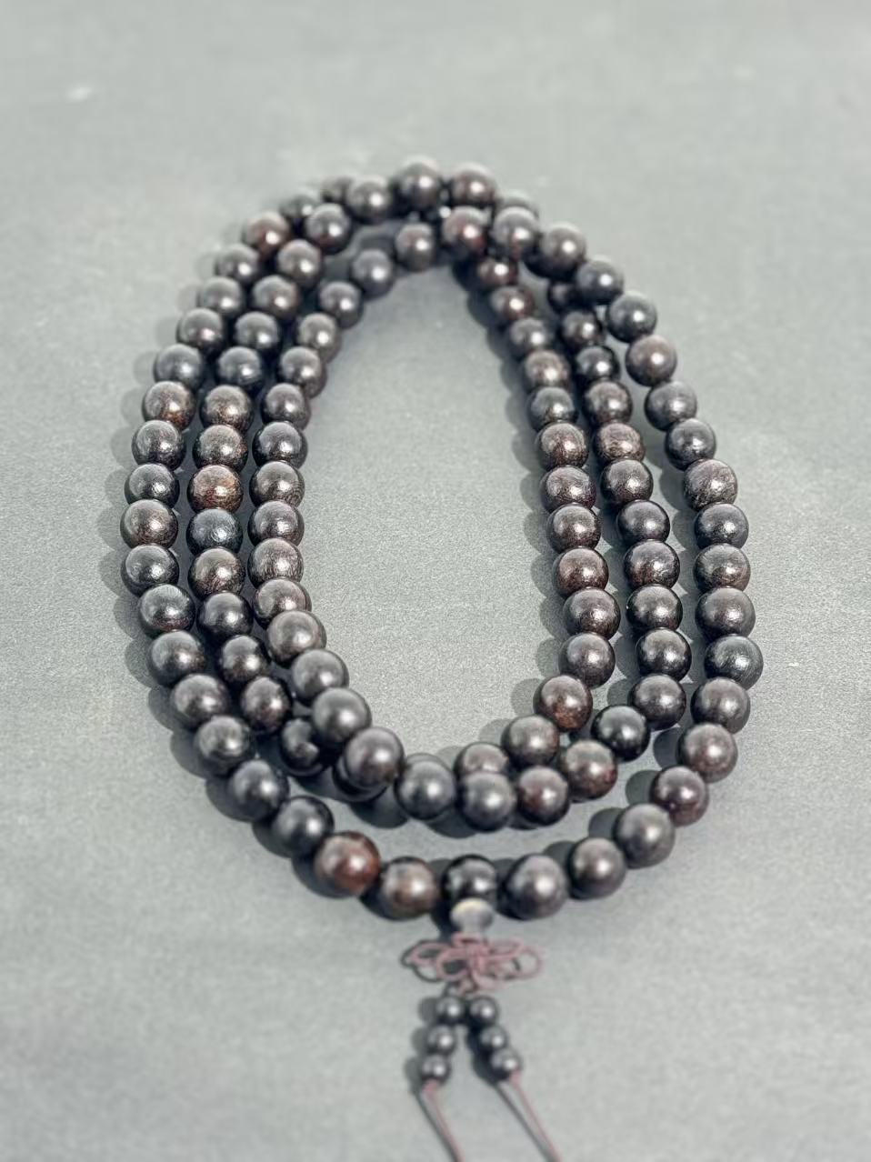 雷登留眉沉香木作手串12*108-Z342