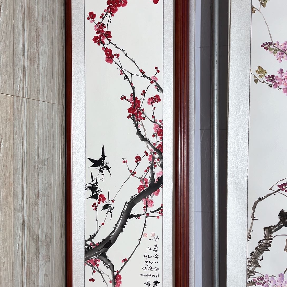 国画书画作品带框163×48