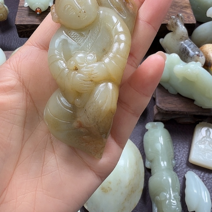 怀***阳和田玉未镶嵌挂件