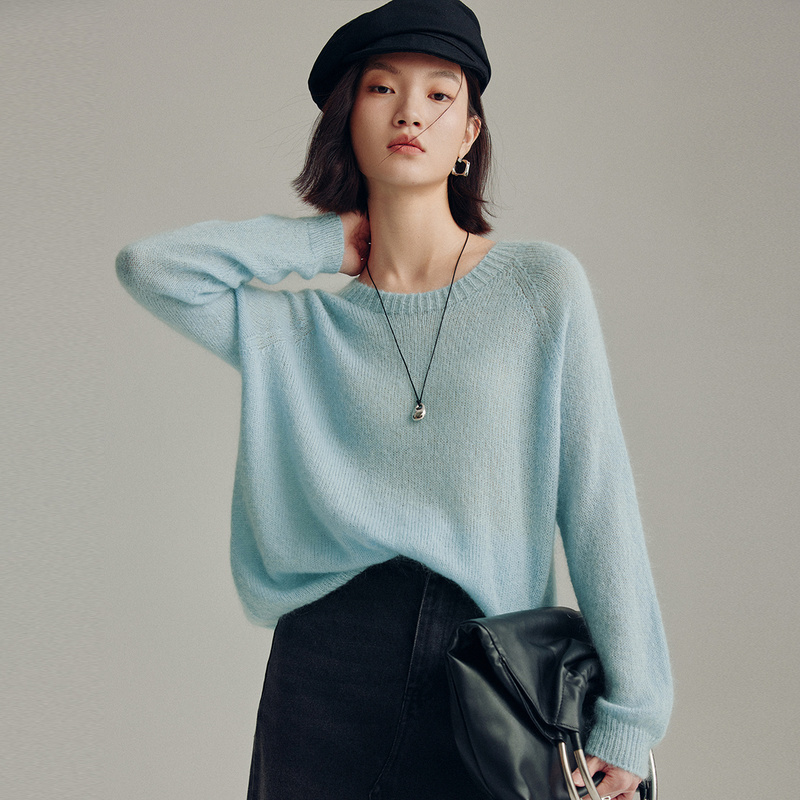 【粉丝专享】MOFAN摩凡秋新款天蓝毛针织衫MDZ574528