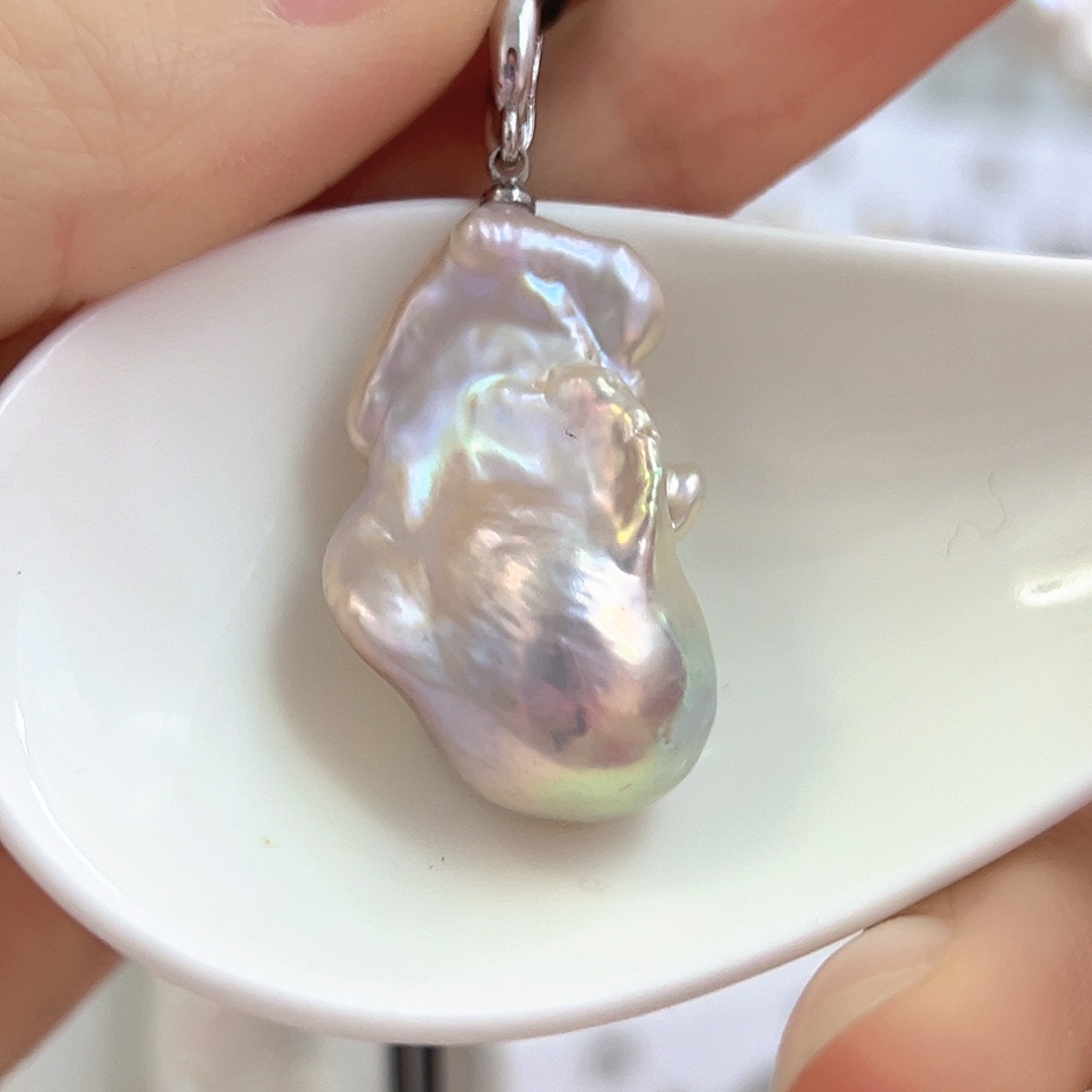 颈饰淡水珍珠银S925镶嵌