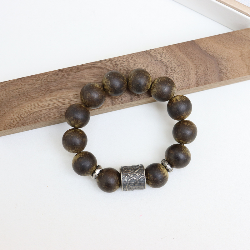 925银手链 原创设计款单圈民族风女款手串手链紫16mm