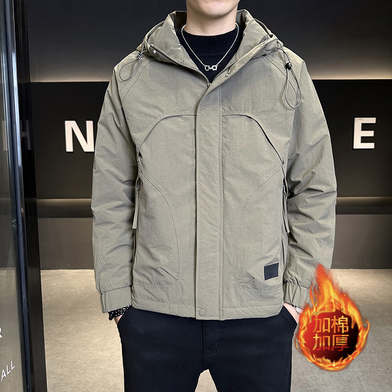 TUCANO/啄木鳥韩版加棉时尚外套男冬季新百搭宽松连帽棉服夹克 