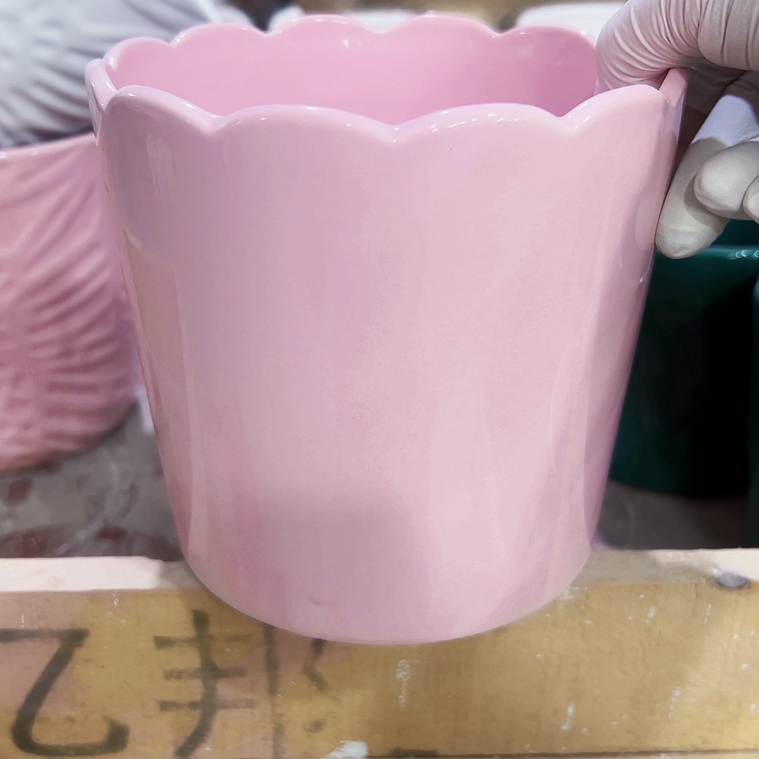 有孔，外贸尾单陶瓷花盆凑单10米包邮