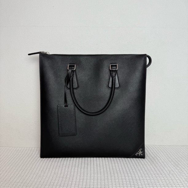 95新 Prada/普拉达 4895/男士时尚百搭黑色全皮公文包