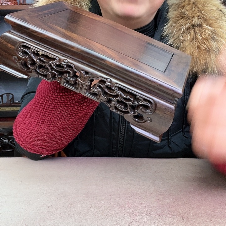 乌木类端景台小李子红木工艺品