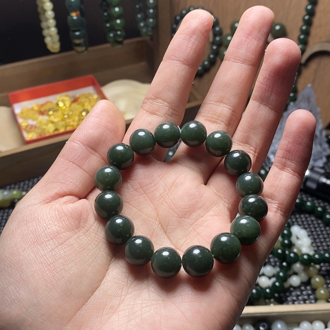 和田玉未镶嵌手串19