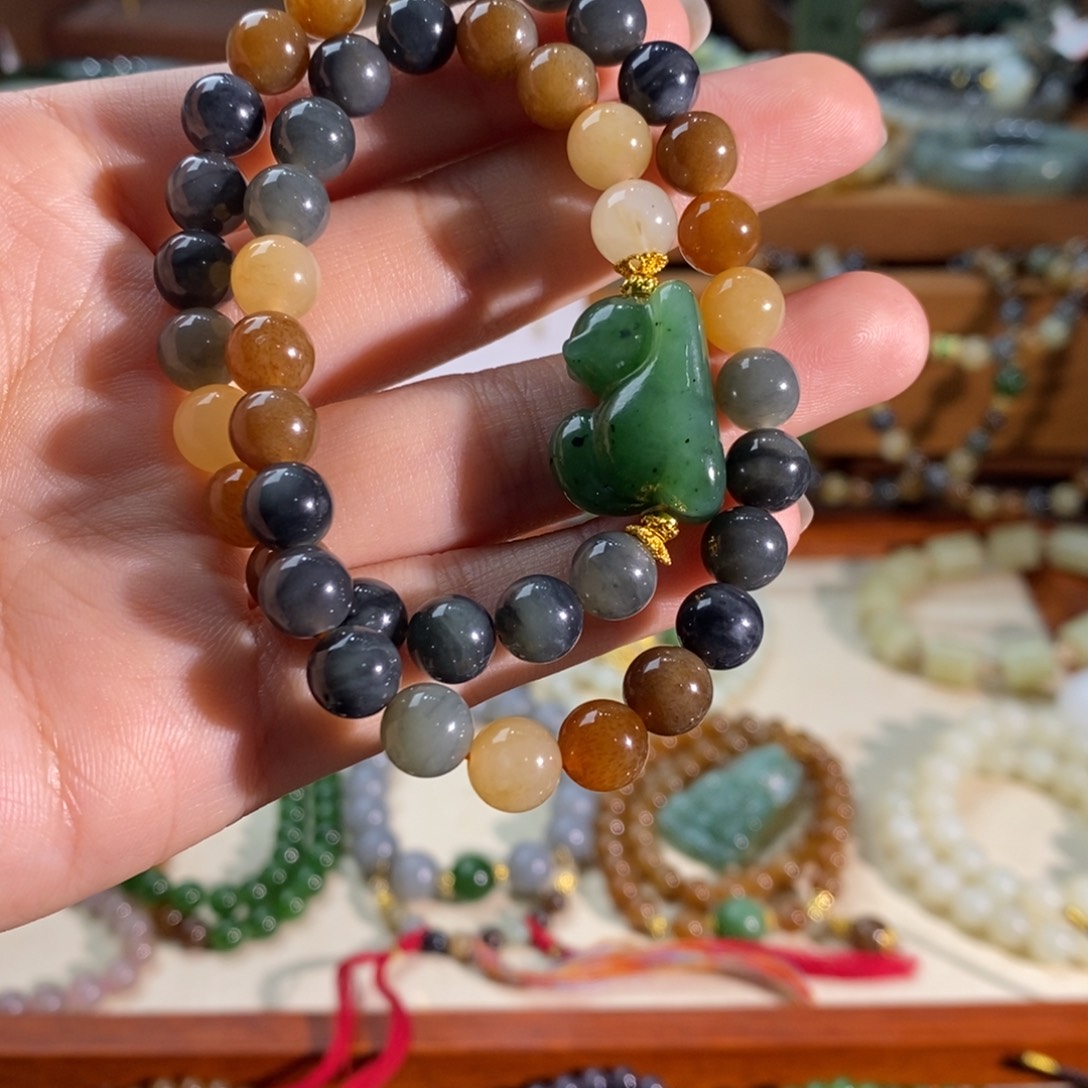 和田玉未镶嵌手链