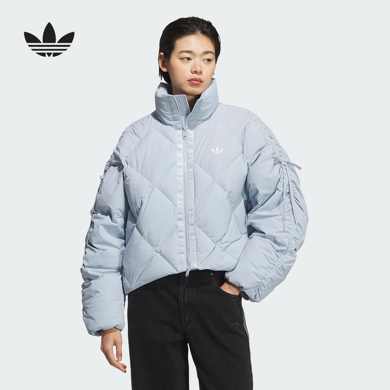 adidas/阿迪达斯三叶草系列休闲保暖立领运动宽松羽绒服 KC2612