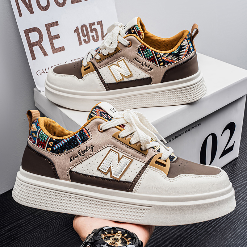 NEW BOLUNE/新百伦运动风系带增高秋季透气休闲板鞋青少年潮流