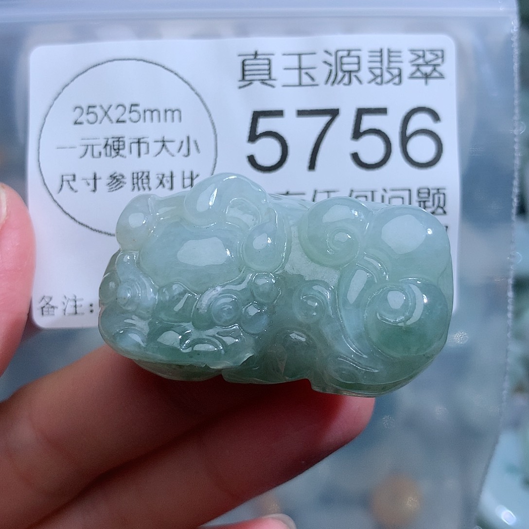 翡翠未镶嵌颈饰5756。