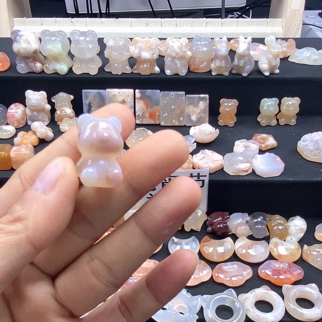 石英质玉吊坠(不含链)未镶嵌花*