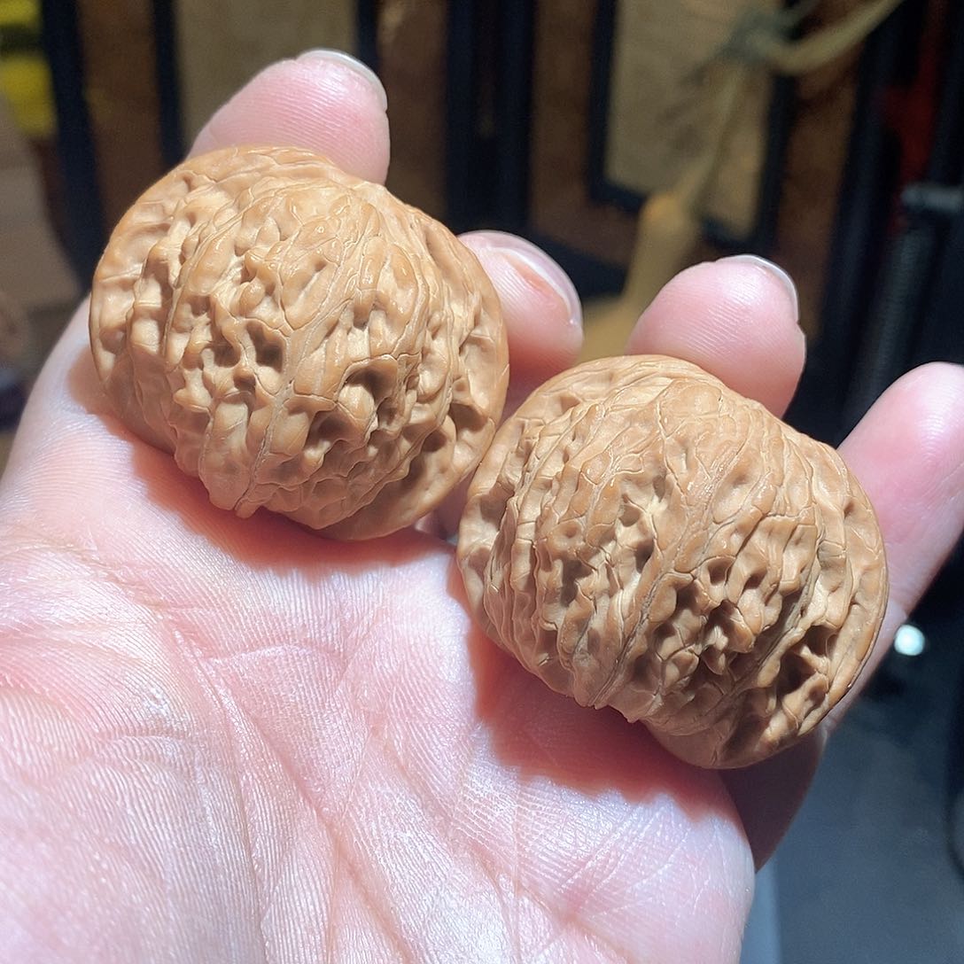 文玩核桃把件艾**张42磨盘全品