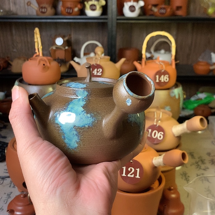*****窑变，宫灯砂铫壶。