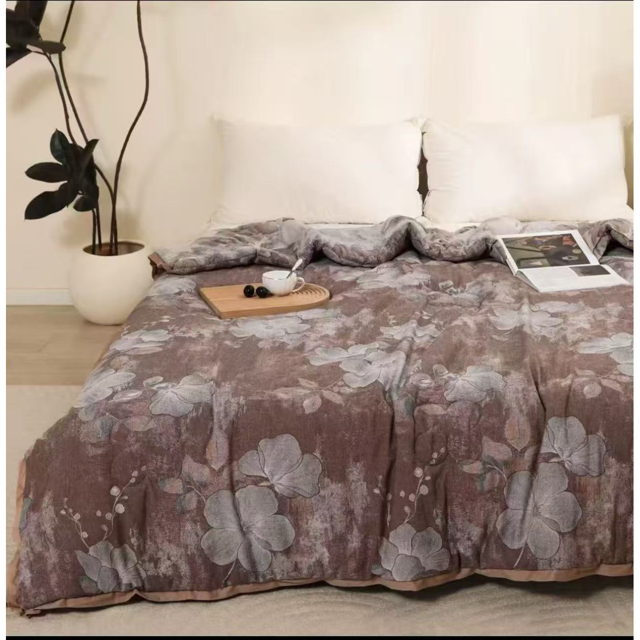 [奥兰之歌-咖色床单]230*250 专柜专供床单 亲肤柔软透气抗