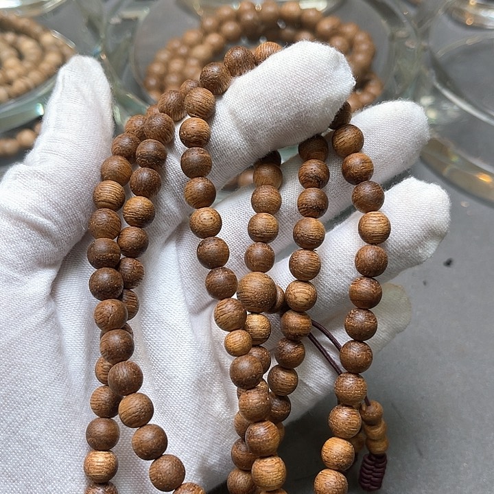 沉香手串老挝软丝7mm17克9分沉巨甜