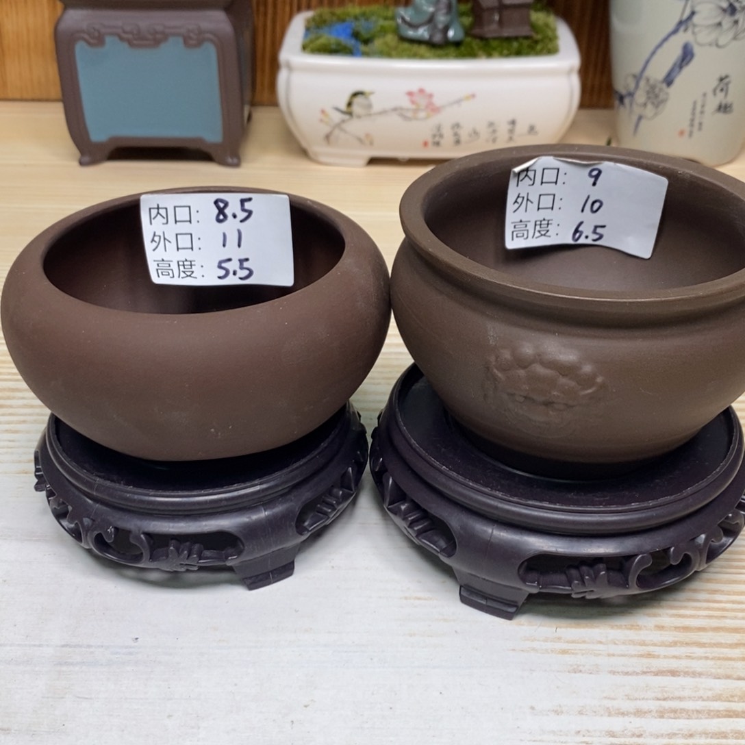 紫砂陶瓷花盆浮力