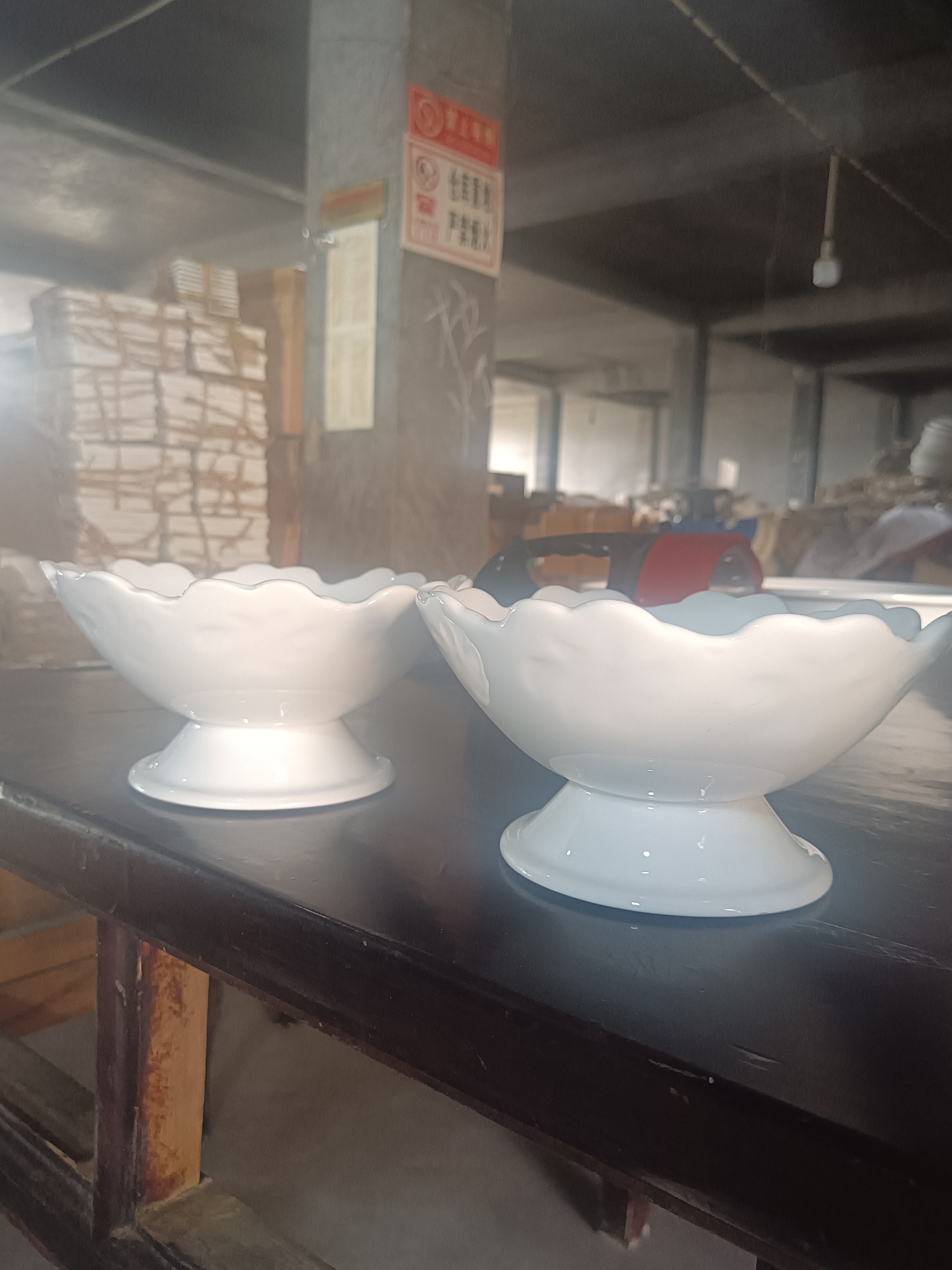 7寸高脚碗镁质强化瓷家用瓷日用瓷酒店用品微波炉专用