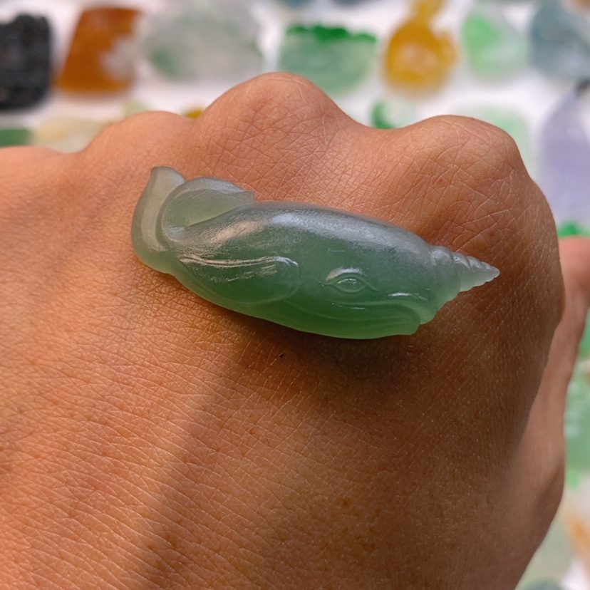 【闪购商品】定制翡翠未镶嵌鲸鱼