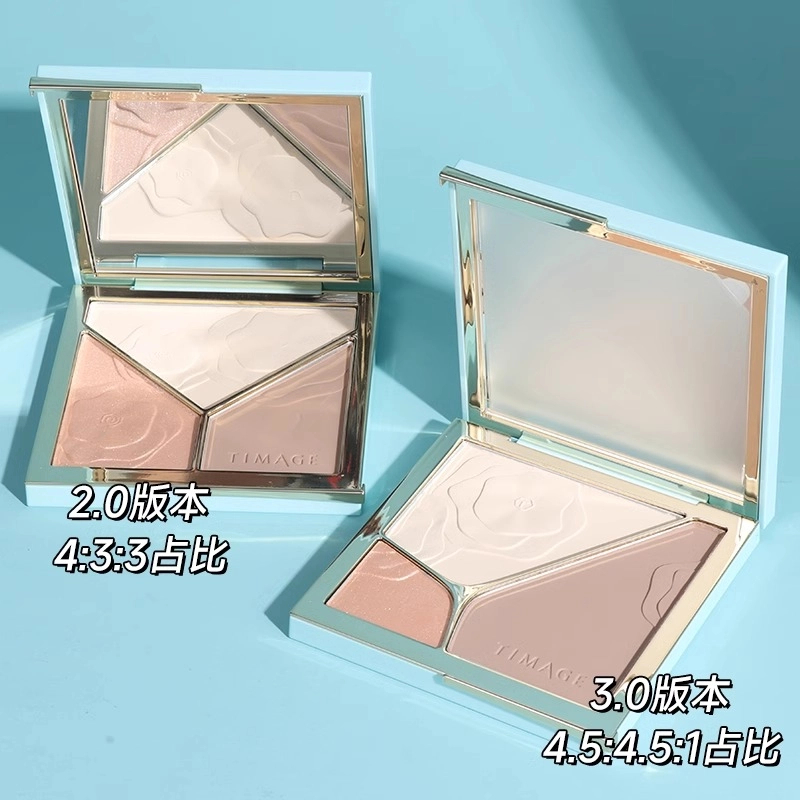 【修容-TG】大师高光修容盘三色哑光提亮阴影立体修饰欧若风妆容