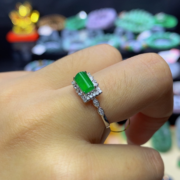 翡翠手链18K金镶嵌 翡翠