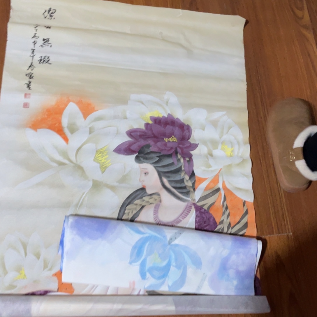 国画纯手绘的山水花鸟