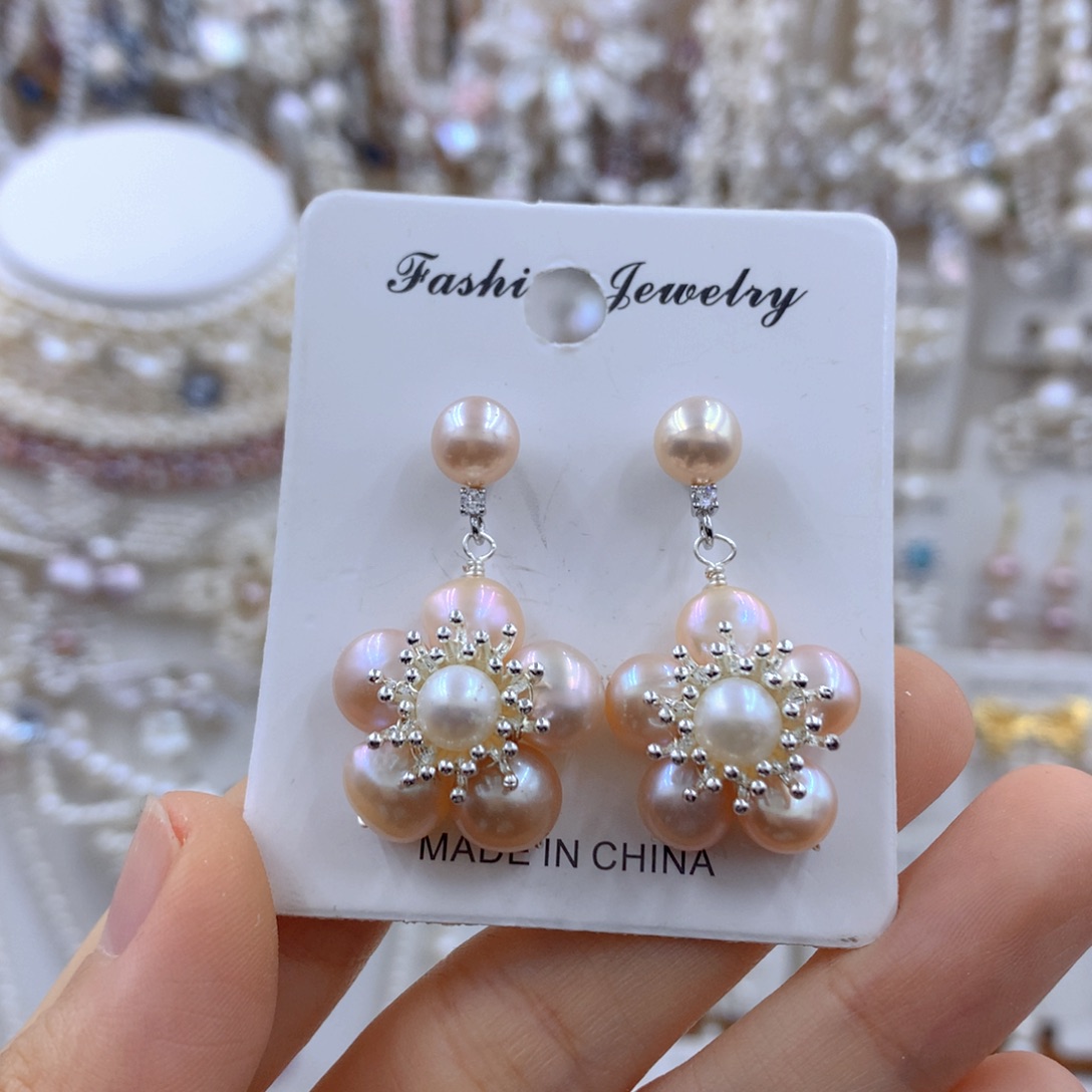 淡水珍珠银S925镶嵌项链