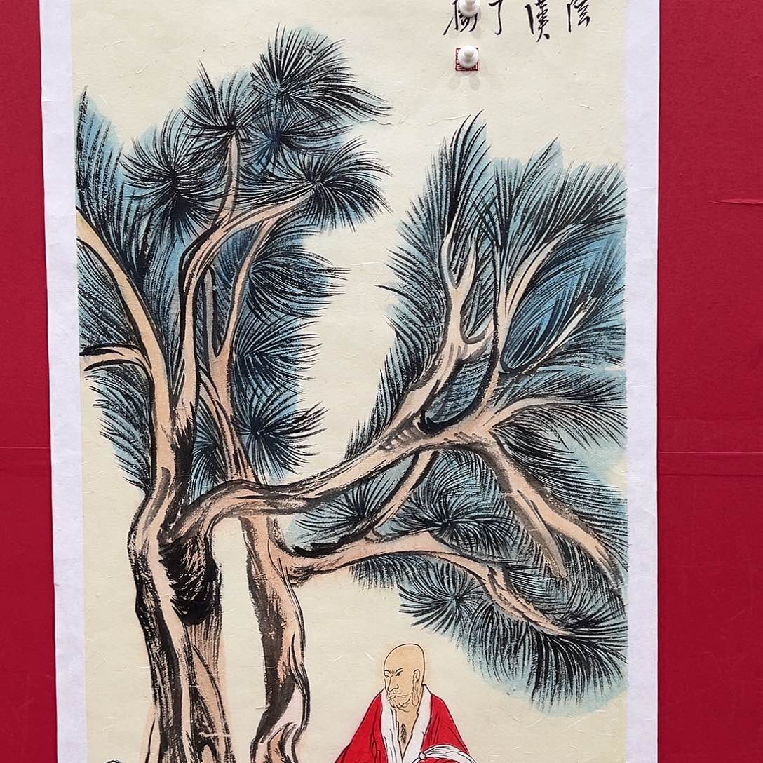 梦***戈红衣罗汉4.5平尺年画
