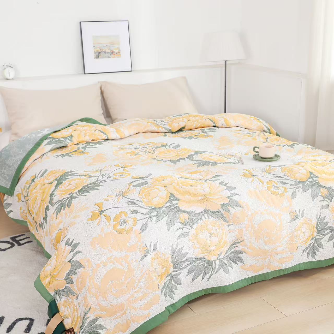 【花棕清梦】轻奢四季多功能透气盖毯200*230