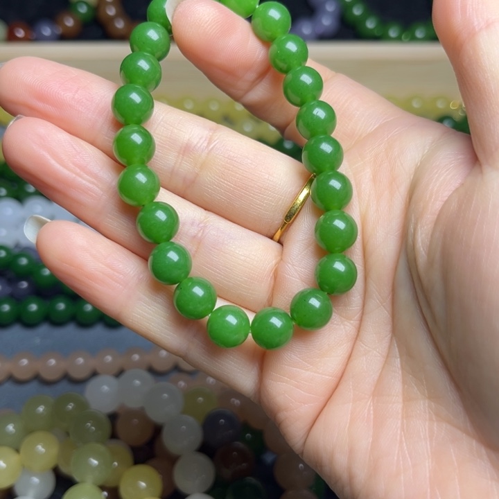 菠菜绿8mmmmm手链