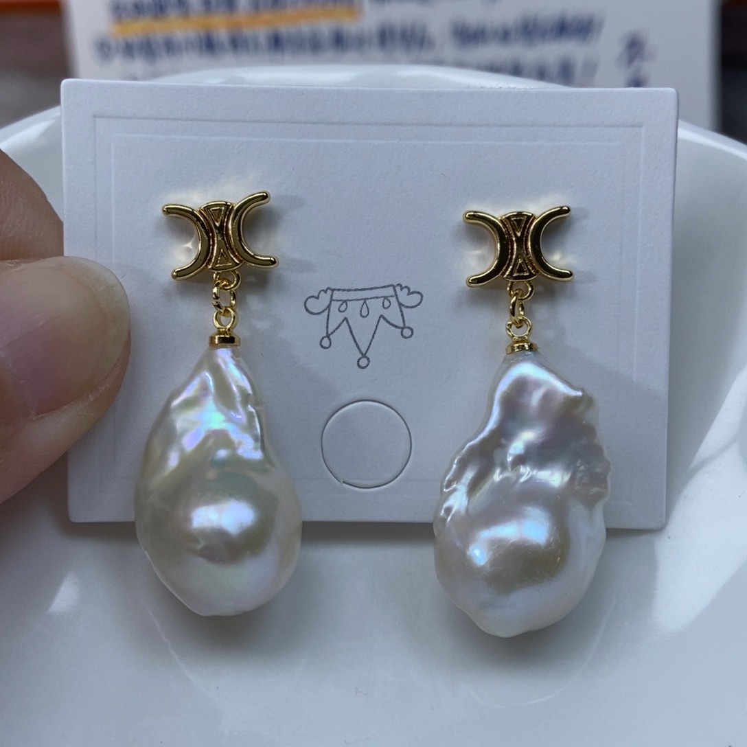 淡水珍珠耳环合金特价454