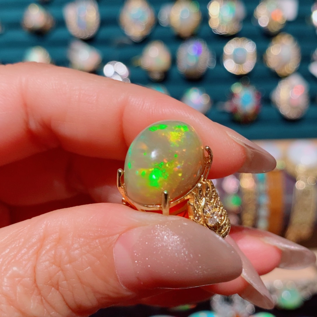 欧泊欧泊戒指银S925镶嵌