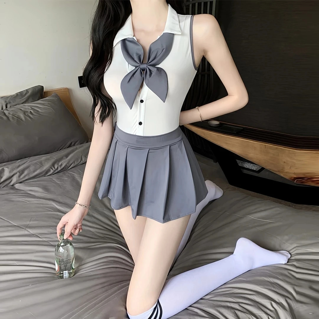 【学院风女友】紧身jk短裙新款女装制服套装三件套包臀轻奢高端甜美