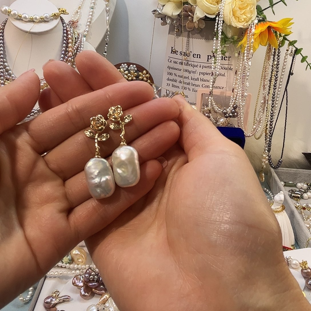 颈饰淡水珍珠银S925镶嵌