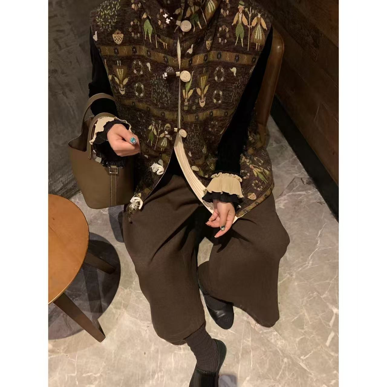 TOMATO-“童趣日记”小众俏皮显瘦百搭实穿重工提花马甲#866