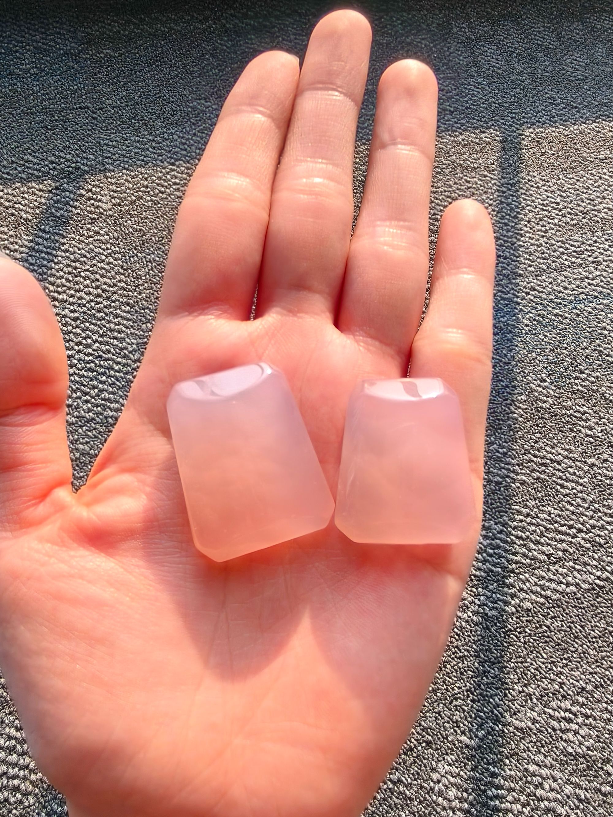 西柚粉玛瑙无事牌吊坠仙女必备