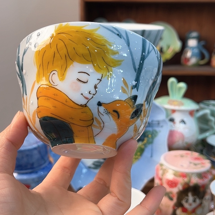 陶景德镇釉下手绘陶瓷 