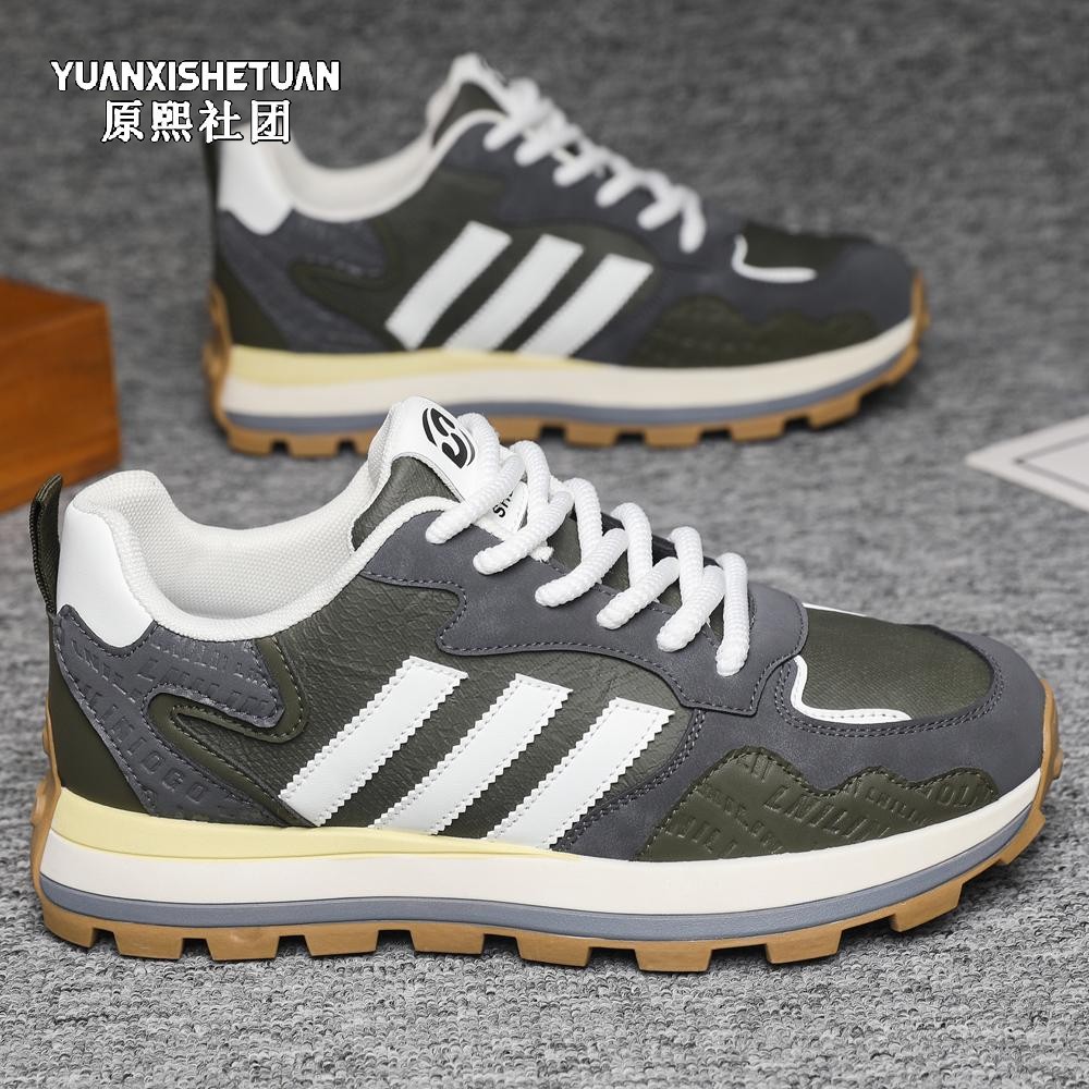 【经典爆款】2024秋冬款休闲软底时尚情侣防滑耐磨厚底阿甘潮流男鞋