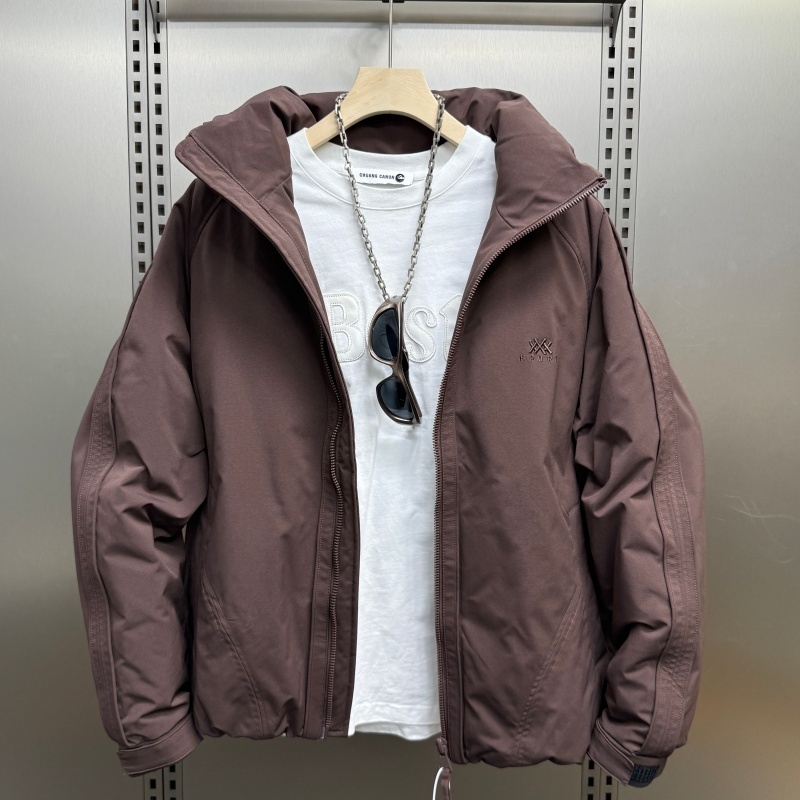 男士宽松休闲短款羽绒衣保暖外套2025冬季新款立领90绒鸭绒羽绒服