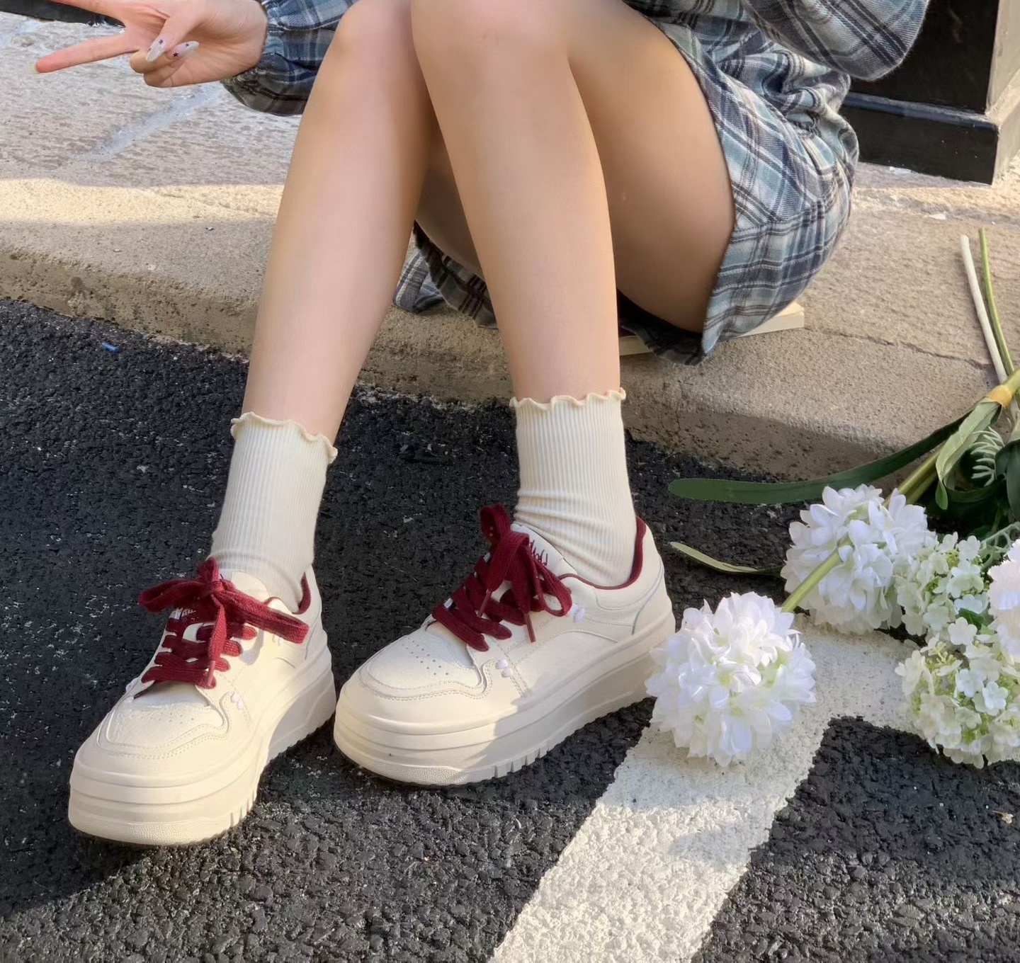 首谷-厚底小白鞋T-8116