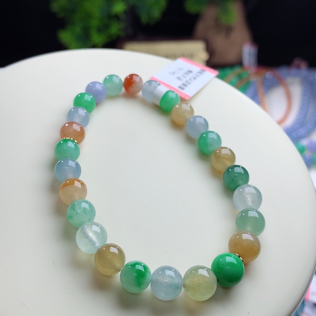 未镶嵌手串翡翠卡6.6-8mm