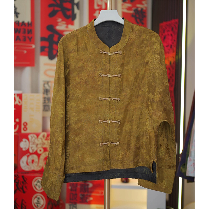 金粉世家-新中式国风女双面缂丝刻花女显瘦上衣外套