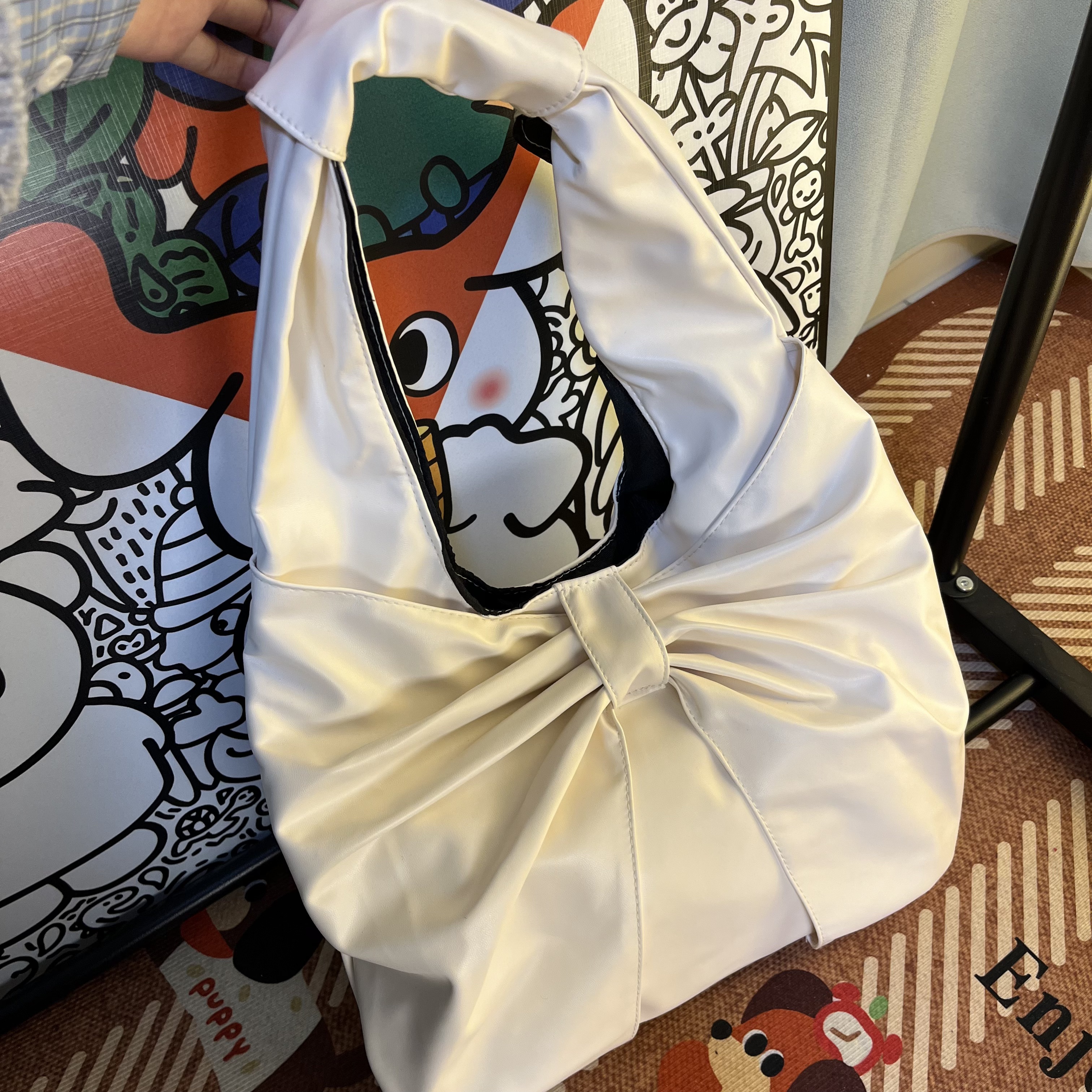 喵喵仙贝小众女包大蝴蝶结-B039白