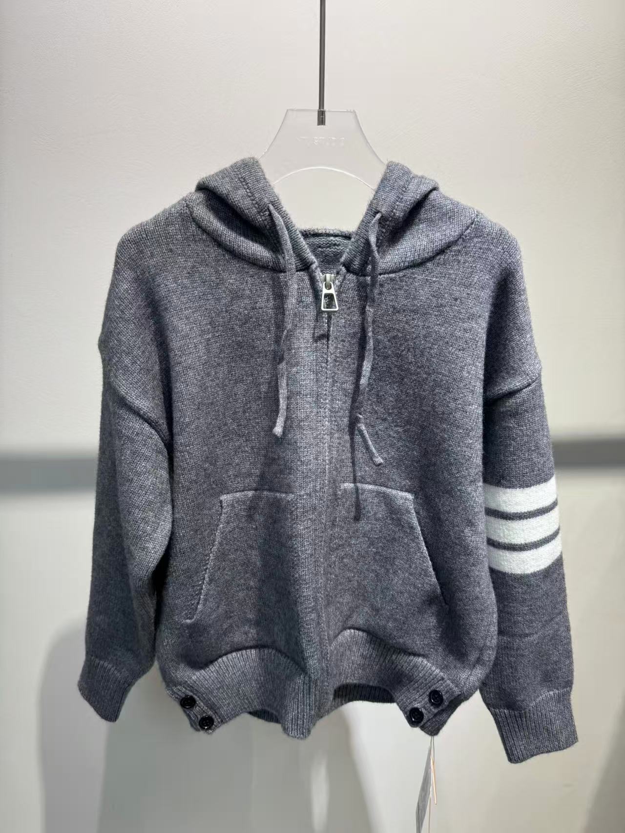 XTJ STUDIO童装 设计师款 JBB中大童 拉链衫带帽毛衣 冬款新品