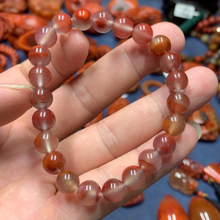 手串未镶嵌南红玛瑙8+m m