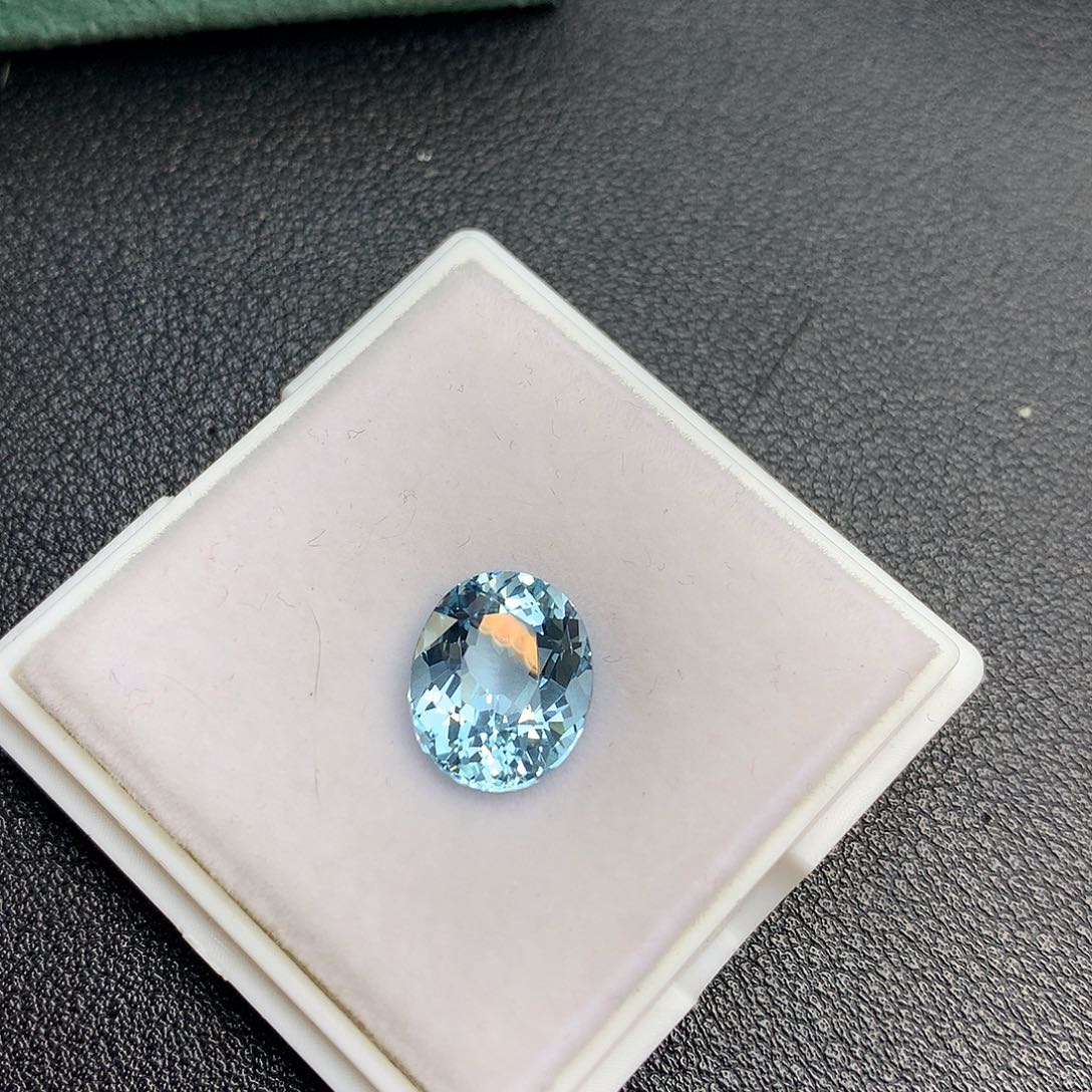 海蓝宝石裸石未镶嵌天然圣玛利亚海蓝宝裸石4.8ct