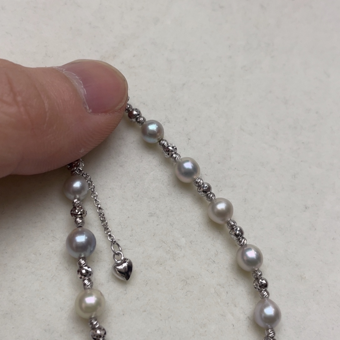 手链银S925镶嵌海水珍珠