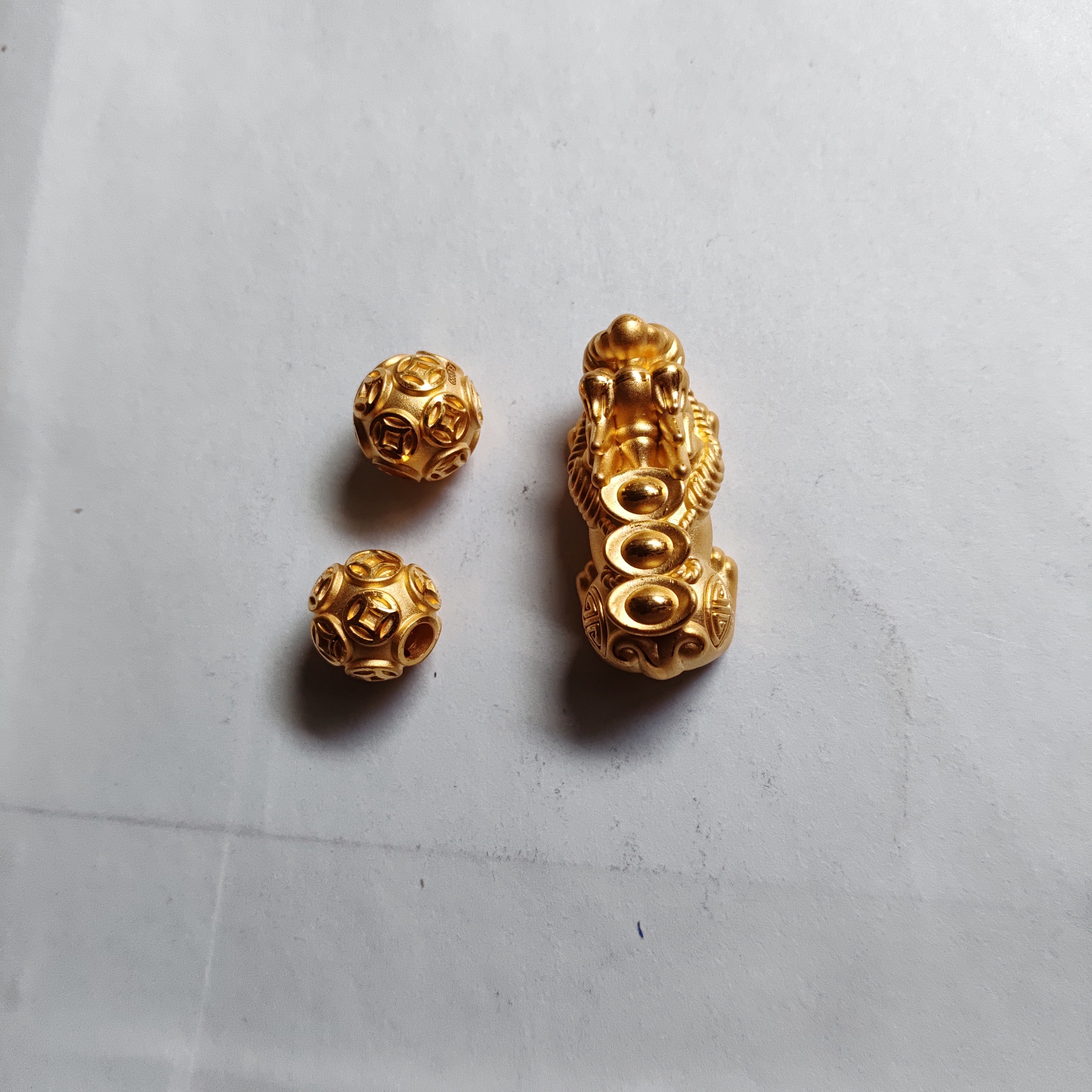 金元宝足金999貔貅珠子首饰