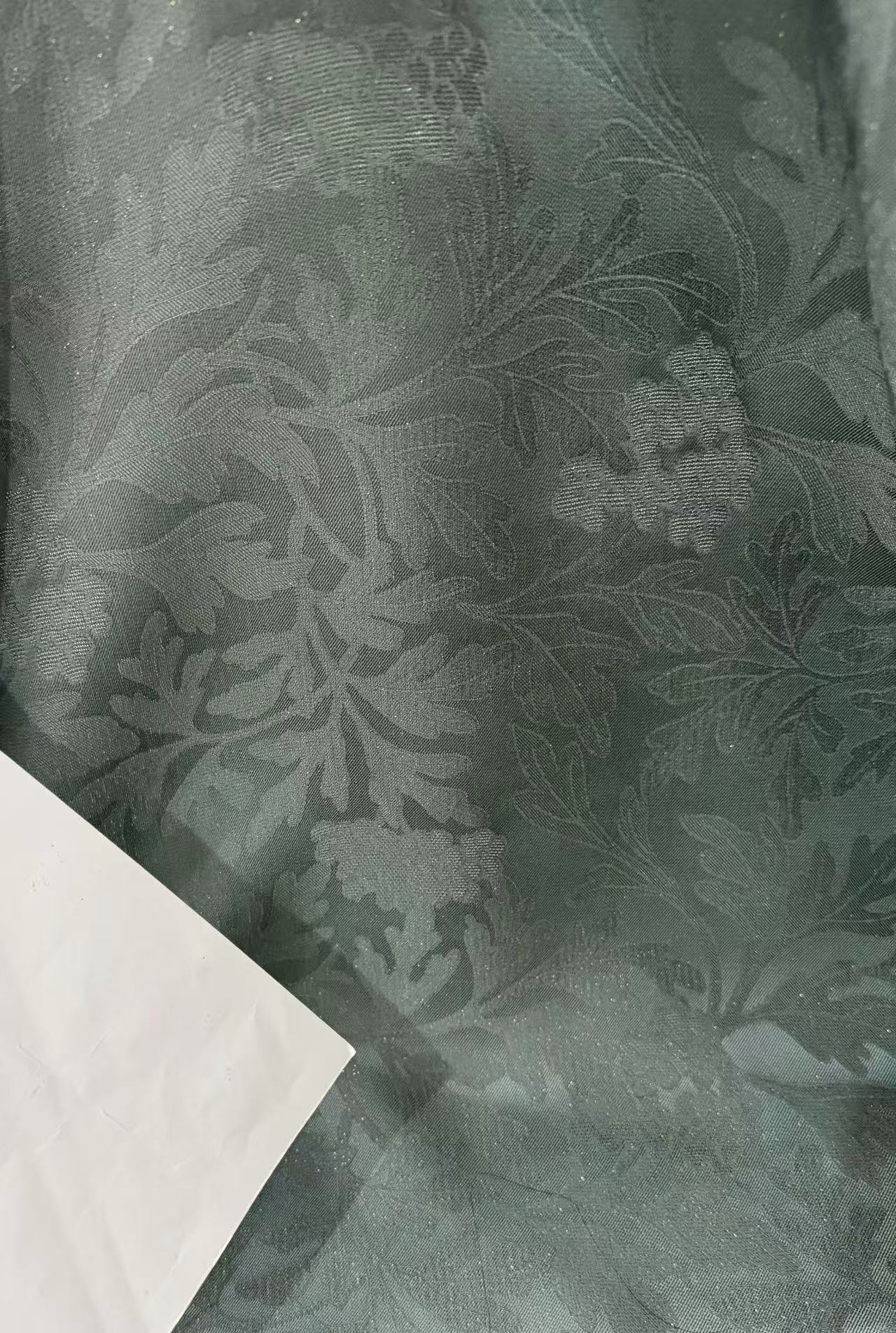 苍青色高精密实地罗三经绞罗手工越罗