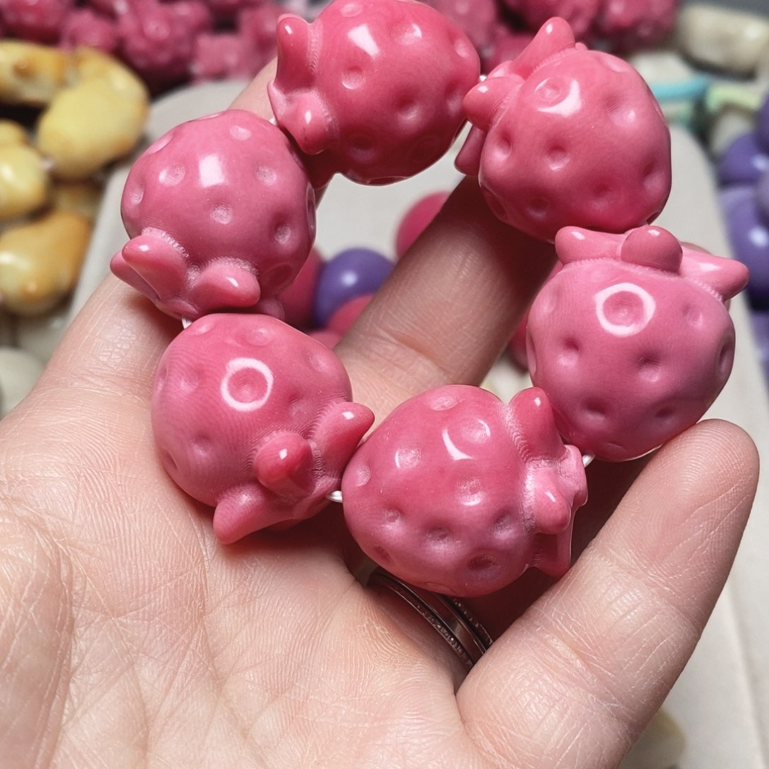 .***可吊坠菩提根/象牙果微瑕疵草莓手捻